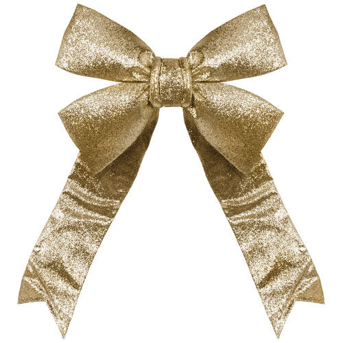 Gold Decorative 3D Glitter Bow