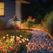 24" Magnolia Classic Path Light, 7" Hat, Antique Bronze