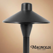 24" Magnolia Classic Path Light, 7" Hat, Black