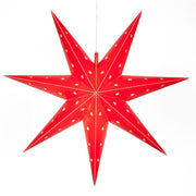 24" Red Aurora Superstar TM 7 Point Star Light, Fold-Flat, LED Lights, Outdoor Rated