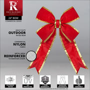 Red with Gold Trim Structural 3D Nylon Bow