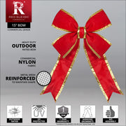 Red with Gold Trim Structural 3D Nylon Bow