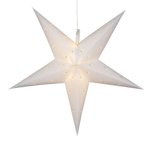 White Aurora Superstar TM 5 Point Star Light, Fold-Flat, LED Lights, Outdoor Rated