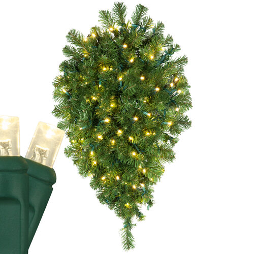 Olympia Pine Prelit Commercial LED Teardrop Holiday Greenery, Warm White Lights