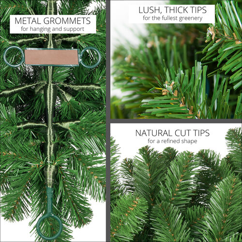 Olympia Pine Prelit Commercial LED Teardrop Holiday Greenery, Warm White Lights