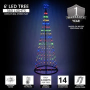 Multicolor LED Animated Outdoor Lightshow Tree, Black Frame