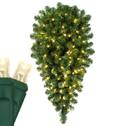 Oregon Fir Prelit Commercial LED Teardrop Holiday Greenery, Warm White Lights