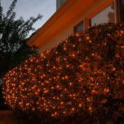 4' 6' 5mm Amber 5mm LED Christmas Net Lights, 100 Lights on Green Wire