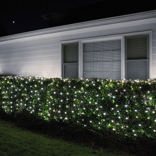 4' 6' 5mm Cool White 5mm LED Christmas Net Lights, 100 Lights on Green Wire