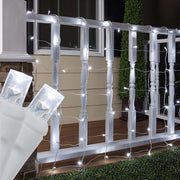 4' 6' 5mm Cool White 5mm LED Christmas Net Lights, 100 Lights on White Wire