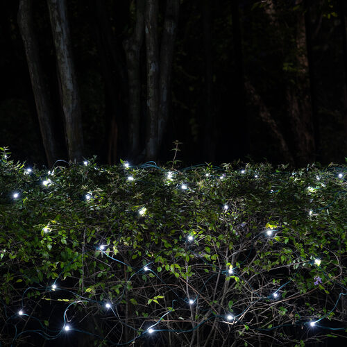 4' 6' 5mm Cool White SoftTwinkle 5mm LED Christmas Net Lights, 70 Lights on Green Wire