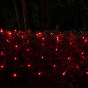 4' 6' 5mm Red SoftTwinkle 5mm LED Christmas Net Lights, 70 Lights on Green Wire