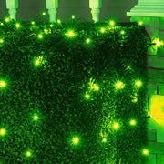 4' 6' Green 5mm LED Christmas Net Lights, 100 Lamps on Green Wire