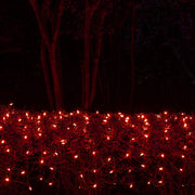 4' 6' M5 Red M5 LED Christmas Net Lights, 100 Lights on Green Wire