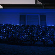 4' 6' Mini Blue Mini Christmas Net Lights, 150 Lights on Green Wire