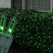 4' 6' Mini Green Mini Christmas Net Lights, 150 Lights on Green Wire