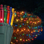4' 6' Mini Multicolor Mini Christmas Net Lights, 150 Lights on Green Wire