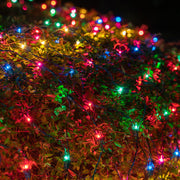 4' 8' Multicolor Mini Christmas Net Lights, 200 Lamps on Green Wire