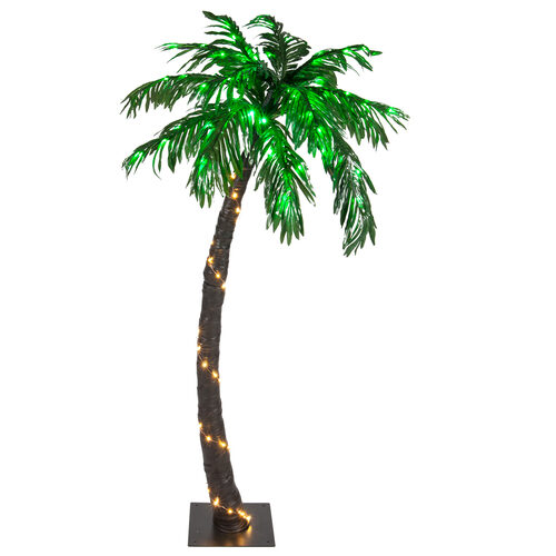 5' Curved LED Palm Tree