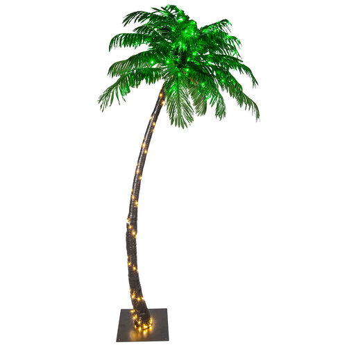 5' Curved LED Palm Tree
