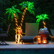 5' Curved LED Palm Tree