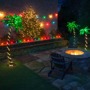 5' Curved LED Palm Tree