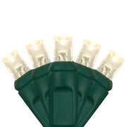 5mm Warm White LED Christmas Lights, Green Wire