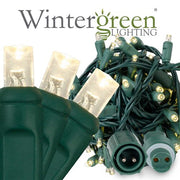 5mm Warm White WeatherPRO TM Commercial LED Lights, Green Wire