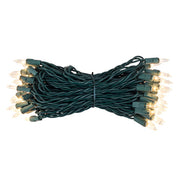 50 Clear Mini Lights, Green Wire, 2.5" Spacing