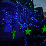 Kringle Traditions 5mm Blue LED Christmas Lights, Green Wire, Balled Set
