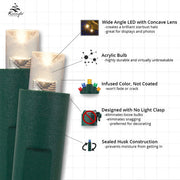 Kringle Traditions 5mm Blue LED Christmas Lights, Green Wire, Balled Set