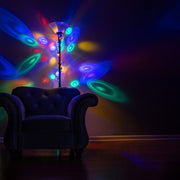 50 LED Halo Multi Color String Lights, Green Wire, 4" Spacing