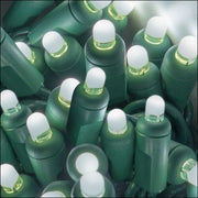 Lux360 TM D5 TM Cool White LED Christmas Lights, Green Wire