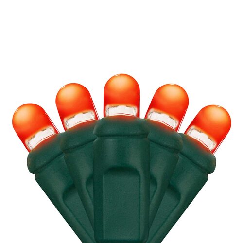 Lux360 TM D5 TM Red LED Christmas Lights, Green Wire