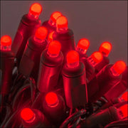 Lux360 TM D5 TM Red LED Christmas Lights, Green Wire