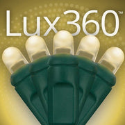 Lux360 TM D5 TM Warm White LED Christmas Lights, Green Wire