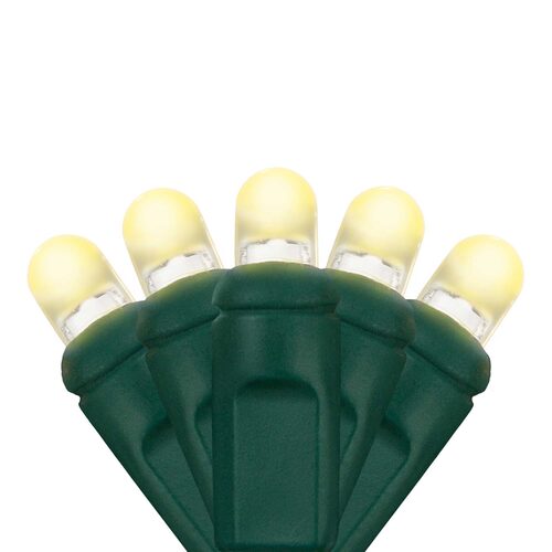 Lux360 TM D5 TM Warm White LED Christmas Lights, Green Wire