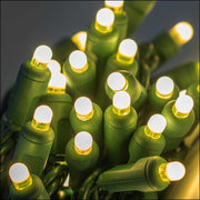 Lux360 TM D5 TM Warm White LED Christmas Lights, Green Wire