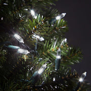 T5 Cool White LED Christmas Tree Lights, Green Wire