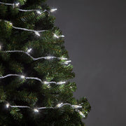 T5 Cool White LED Christmas Tree Lights, White Wire