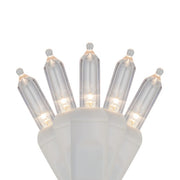 T5 Warm White LED Christmas Tree Lights, White Wire
