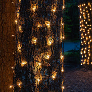 Mini Clear Mini Christmas Trunk Wrap Lights, Lights on Brown Wire