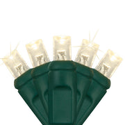 70 5mm Warm White Twinkle LED Christmas Lights, Green Wire, 4" Spacing