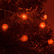 70 G12 Amber LED String Lights, Green Wire, 4" Spacing