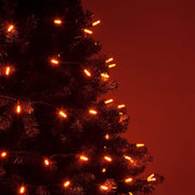 70 M5 Amber LED Lights, Green Wire, 4" Spacing