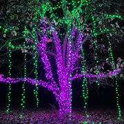 70 M5 Green LED Lights, Green Wire, 4" Spacing
