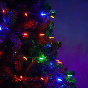 70 M5 Multi Color LED Lights, Green Wire, 4" Spacing