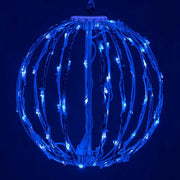Blue LED Light Ball, Fold Flat White Frame