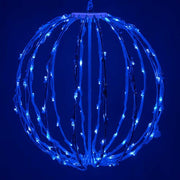 Blue LED Light Ball, Fold Flat White Frame