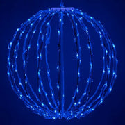 Blue LED Light Ball, Fold Flat White Frame